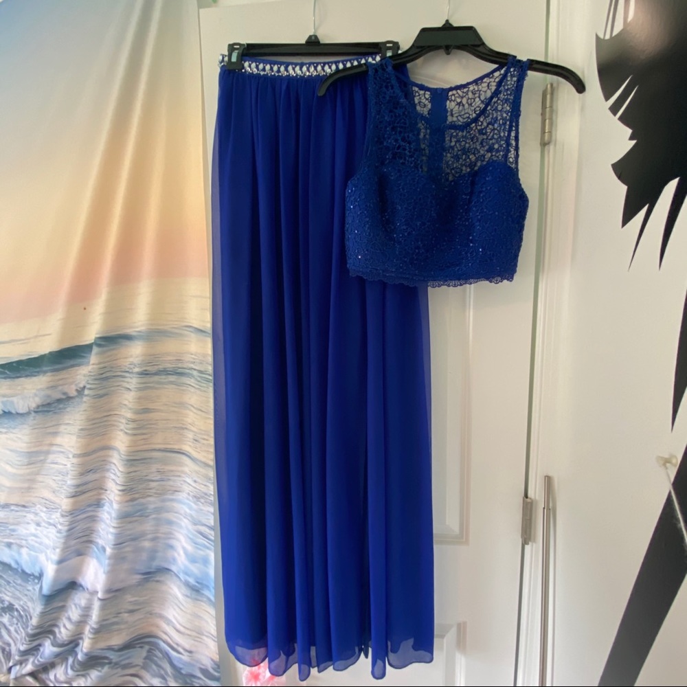 Two Piece Long Prom Dress